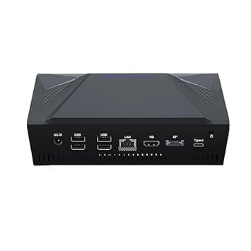 SkullSaints Fusion Mini Pc: AMD Ryzen 5 5625U, 14 Ports, Type C, Dp, Hdmi, 3 Display, WiFi 6E, 16Gb Ddr4, 500Gb M.2, Genuine Windows 11 Pro - Black